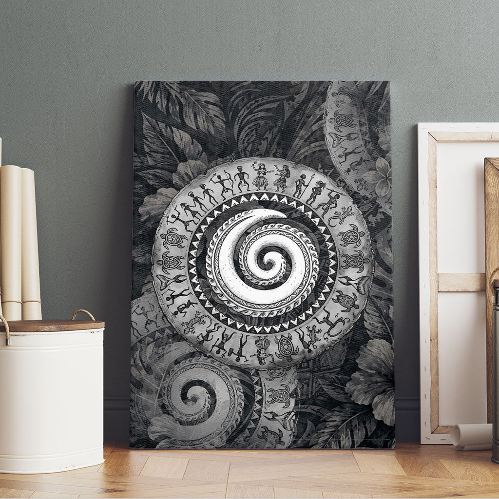 Hawaiian Piko Canvas Wall Art Cultural Anchor Connect Your Roots Ocean Waves