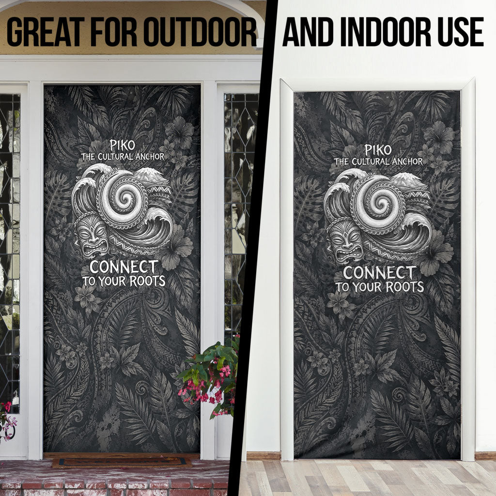 Hawaiian Piko Door Cover Cultural Anchor Connect Your Roots Ocean Waves