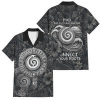 Hawaiian Piko Family Matching Long Sleeve Bodycon Dress and Hawaiian Shirt Cultural Anchor Connect Your Roots Ocean Waves