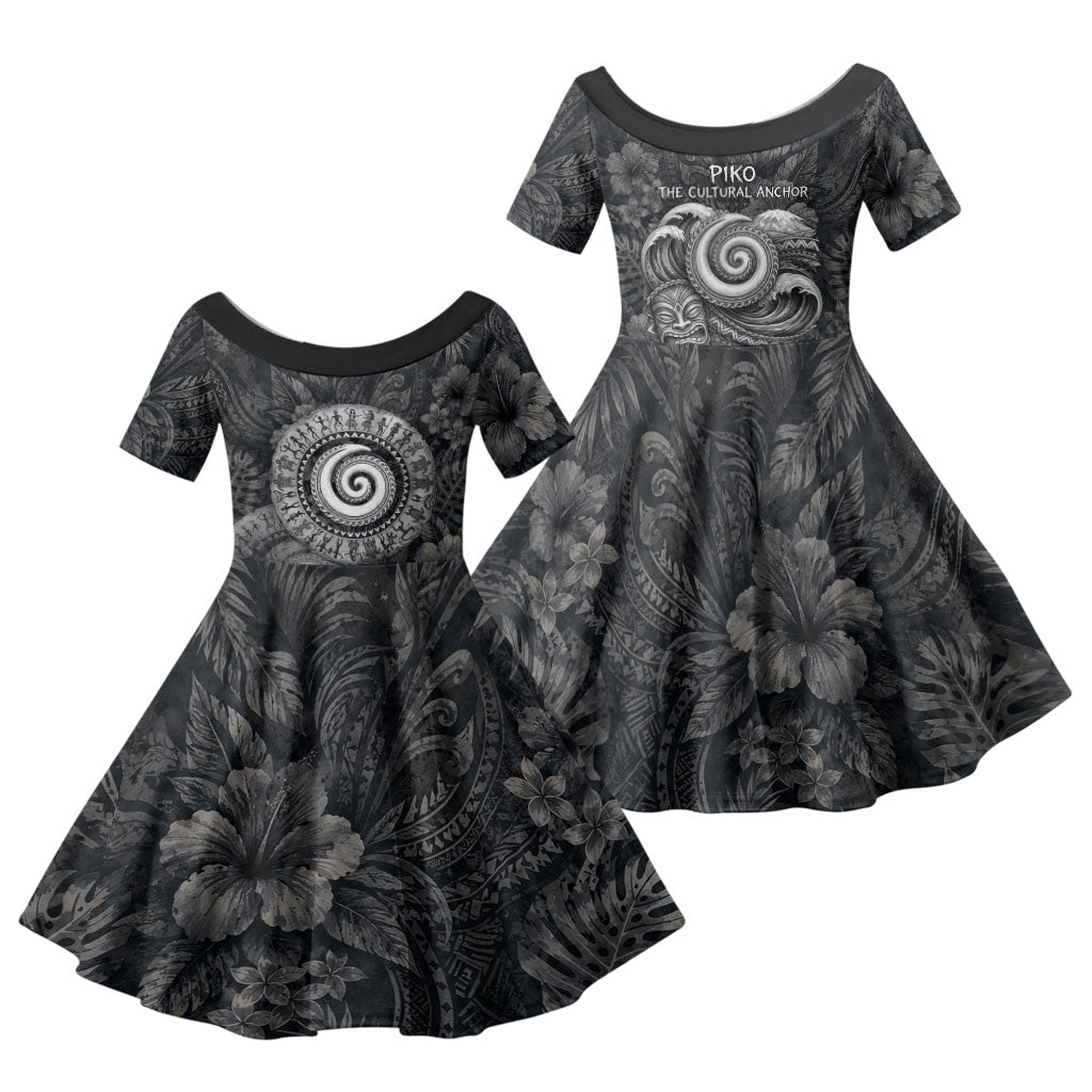 Hawaiian Piko Family Matching Tank Maxi Dress and Hawaiian Shirt Cultural Anchor Connect Your Roots Ocean Waves