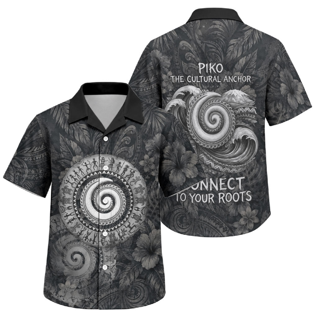 Hawaiian Piko Family Matching Tank Maxi Dress and Hawaiian Shirt Cultural Anchor Connect Your Roots Ocean Waves