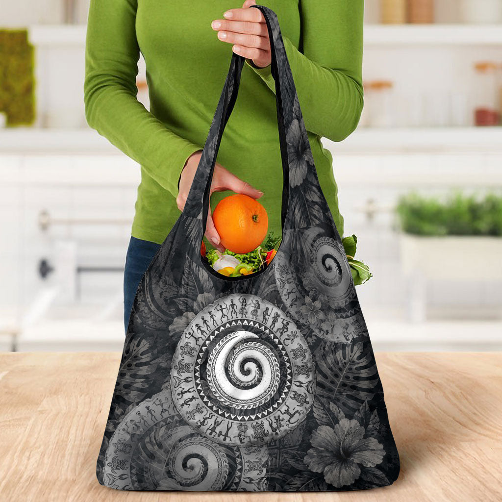 Hawaiian Piko Grocery Bag Cultural Anchor Connect Your Roots Ocean Waves