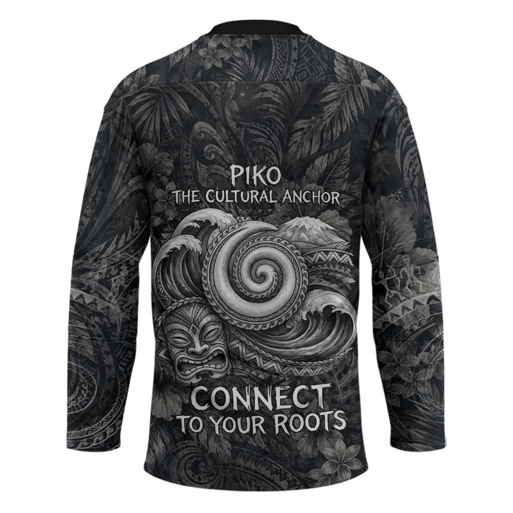 Hawaiian Piko Hockey Jersey Cultural Anchor Connect Your Roots Ocean Waves