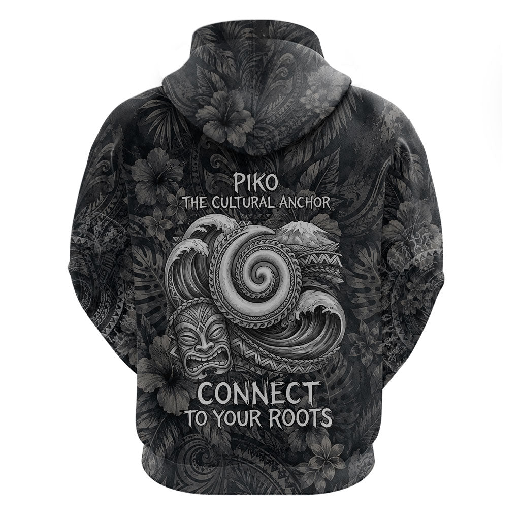 Hawaiian Piko Hoodie Cultural Anchor Connect Your Roots Ocean Waves