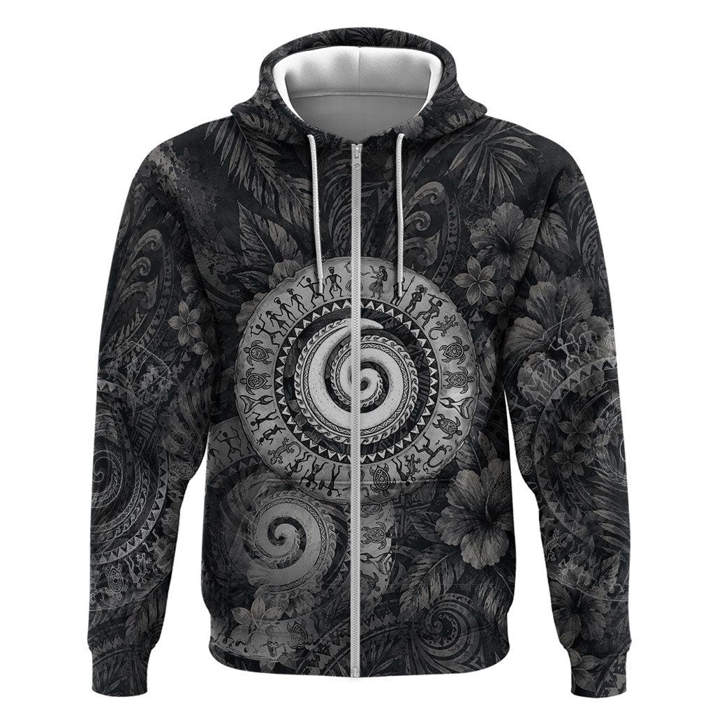 Hawaiian Piko Hoodie Cultural Anchor Connect Your Roots Ocean Waves