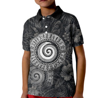 Hawaiian Piko Kid Polo Shirt Cultural Anchor Connect Your Roots Ocean Waves