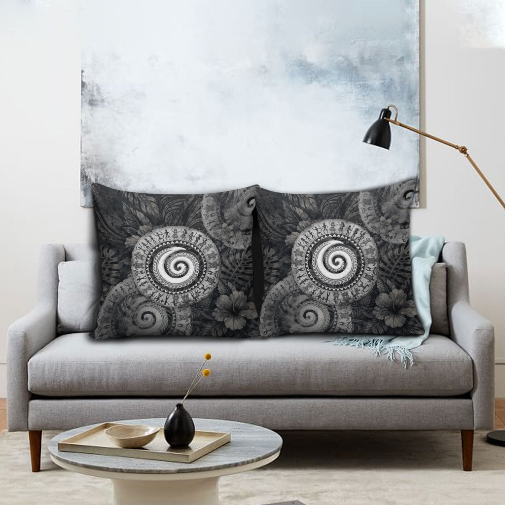 Hawaiian Piko Pillow Cover Cultural Anchor Connect Your Roots Ocean Waves