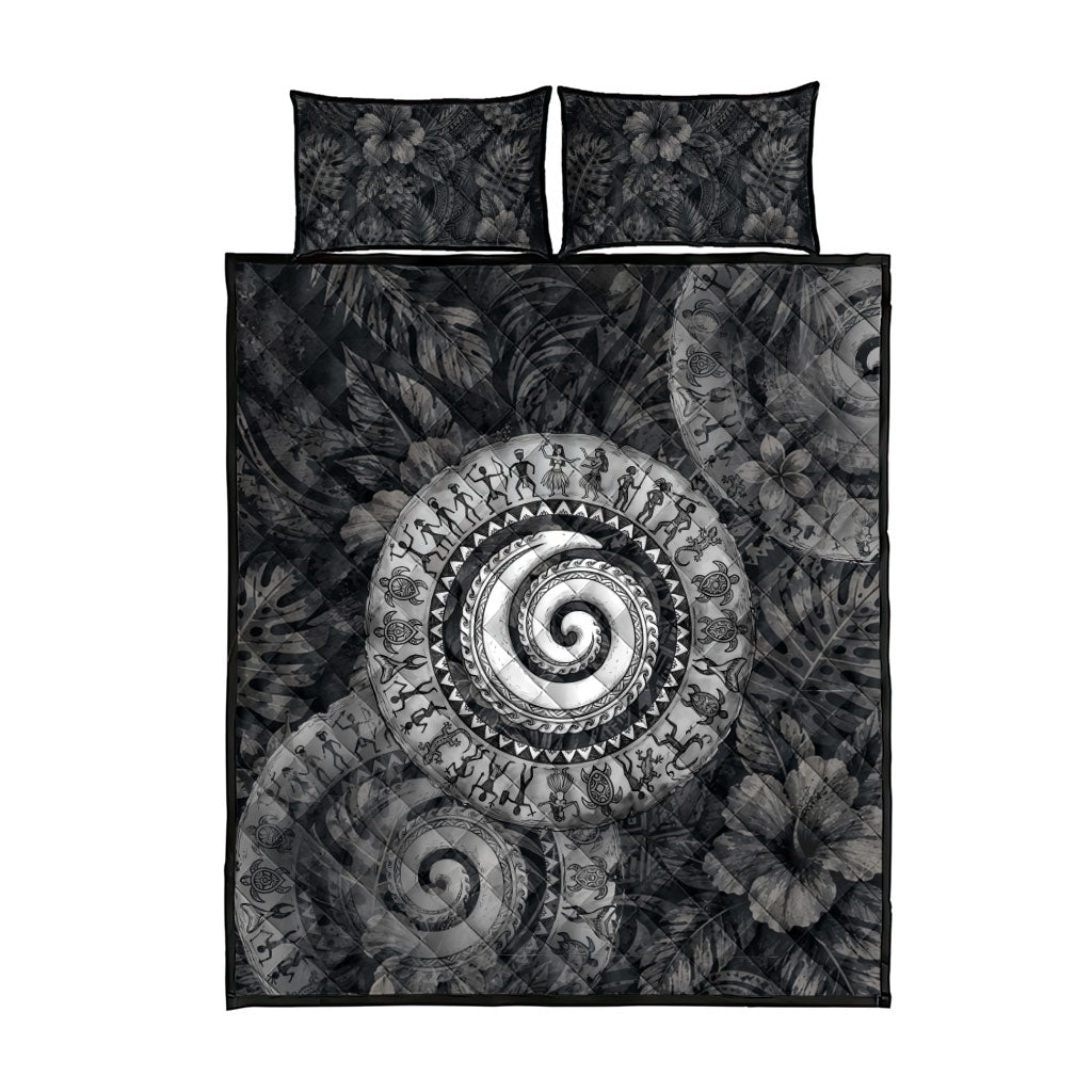 Hawaiian Piko Quilt Bed Set Cultural Anchor Connect Your Roots Ocean Waves