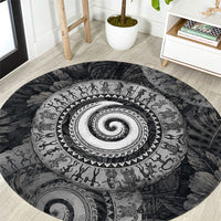Hawaiian Piko Round Carpet Cultural Anchor Connect Your Roots Ocean Waves