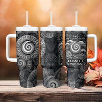 Hawaiian Piko Tumbler With Handle Cultural Anchor Connect Your Roots Ocean Waves