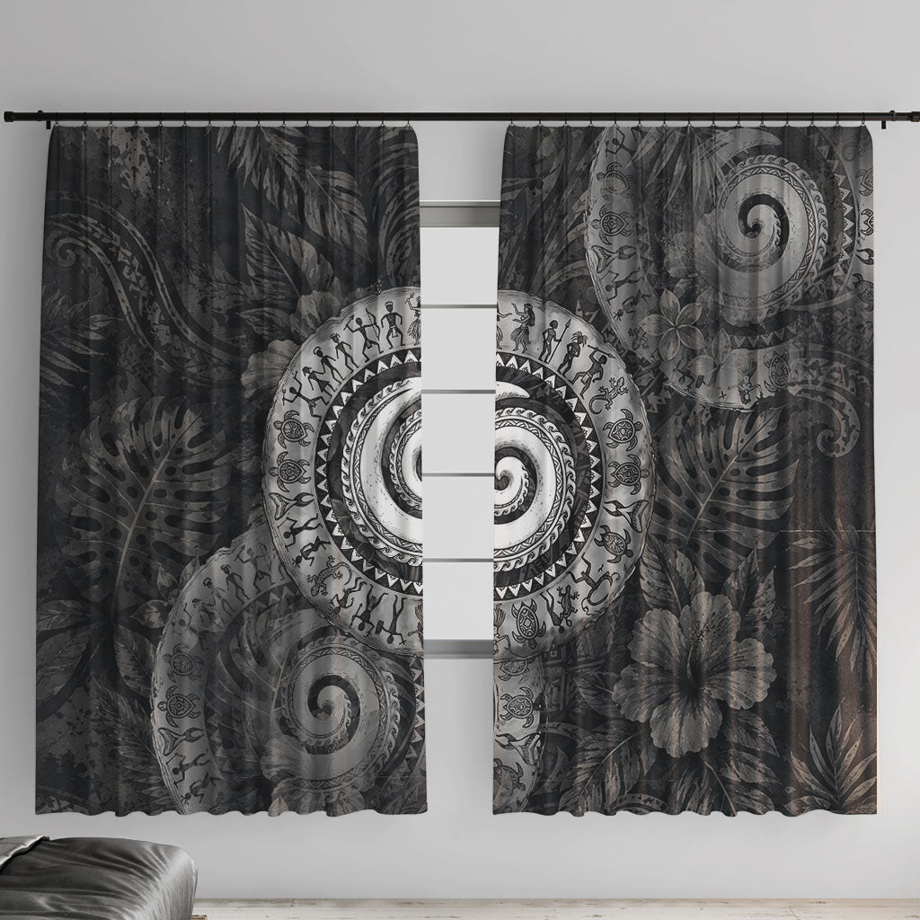 Hawaiian Piko Window Curtain Cultural Anchor Connect Your Roots Ocean Waves