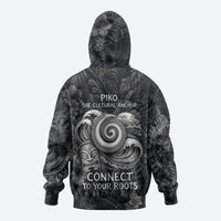 Hawaiian Piko Zip Hoodie Cultural Anchor Connect Your Roots Ocean Waves