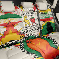 Support Your Fruity Friends Love Wins Gay Pride Back Car Seat Cover LGBTQ Retro 30s Cartoon Checkered