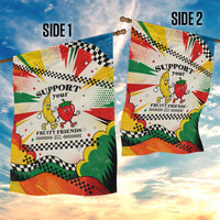 Support Your Fruity Friends Love Wins Gay Pride Garden Flag LGBTQ Retro 30s Cartoon Checkered