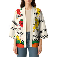 Support Your Fruity Friends Love Wins Gay Pride Kimono LGBTQ Retro 30s Cartoon Checkered