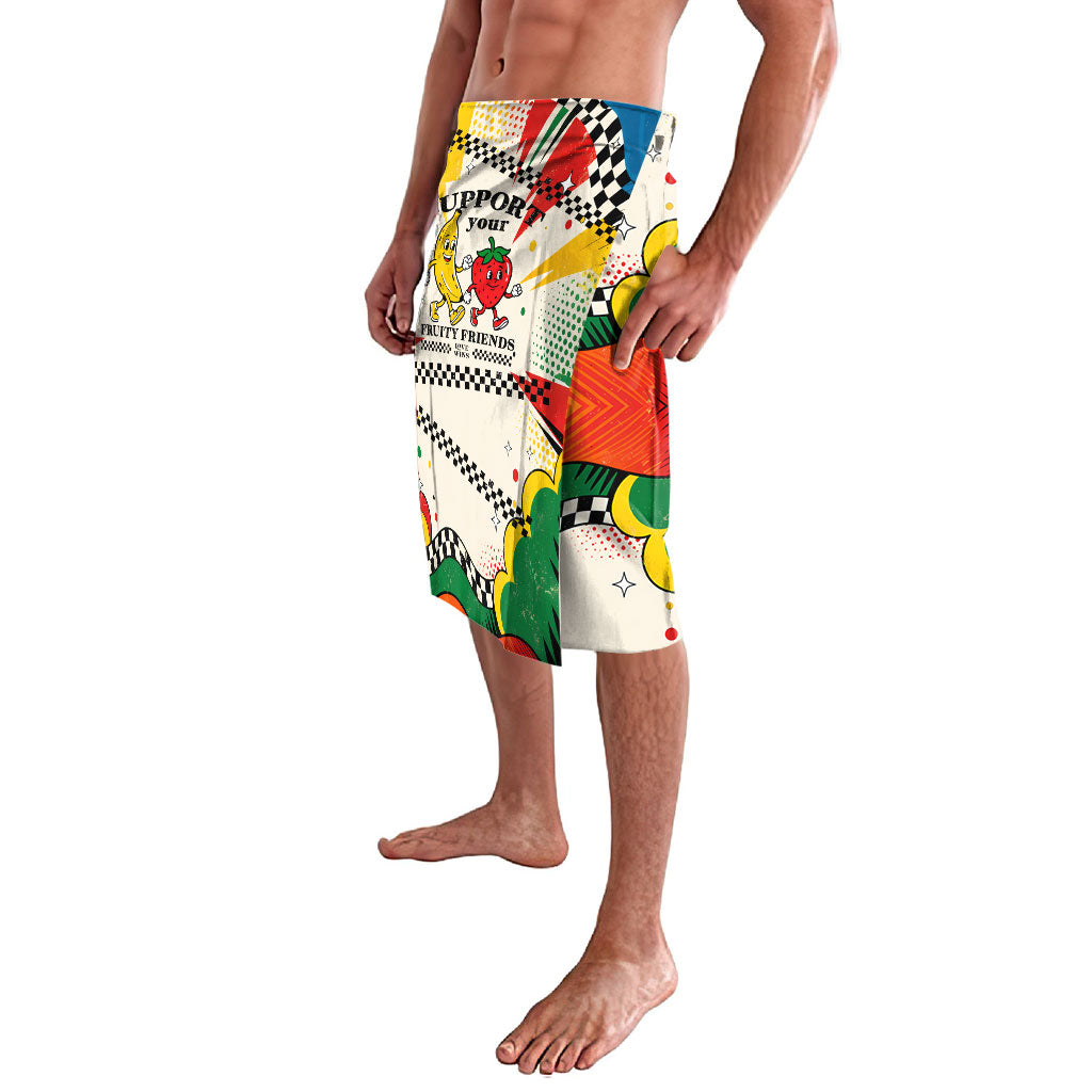 Support Your Fruity Friends Love Wins Gay Pride Lavalava LGBTQ Retro 30s Cartoon Checkered