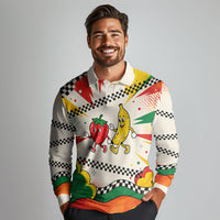 Support Your Fruity Friends Love Wins Gay Pride Long Sleeve Polo Shirt LGBTQ Retro 30s Cartoon Checkered TS04 - Polynesian Pride