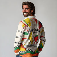 Support Your Fruity Friends Love Wins Gay Pride Long Sleeve Polo Shirt LGBTQ Retro 30s Cartoon Checkered TS04 - Polynesian Pride