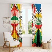 Support Your Fruity Friends Love Wins Gay Pride Window Curtain LGBTQ Retro 30s Cartoon Checkered