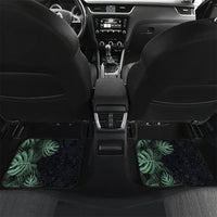 Federated States Of Micronesia Car Mats FSM Tropical Monstera Leaf Dark Tribal Pattern
