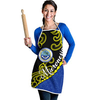 Federated States Of Micronesia FSM Apron Pacific Islander Tribal Swirl Geometric Pattern
