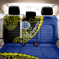 Federated States Of Micronesia FSM Back Car Seat Cover Pacific Islander Tribal Swirl Geometric Pattern