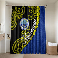 Federated States Of Micronesia FSM Bathroom Set Pacific Islander Tribal Swirl Geometric Pattern