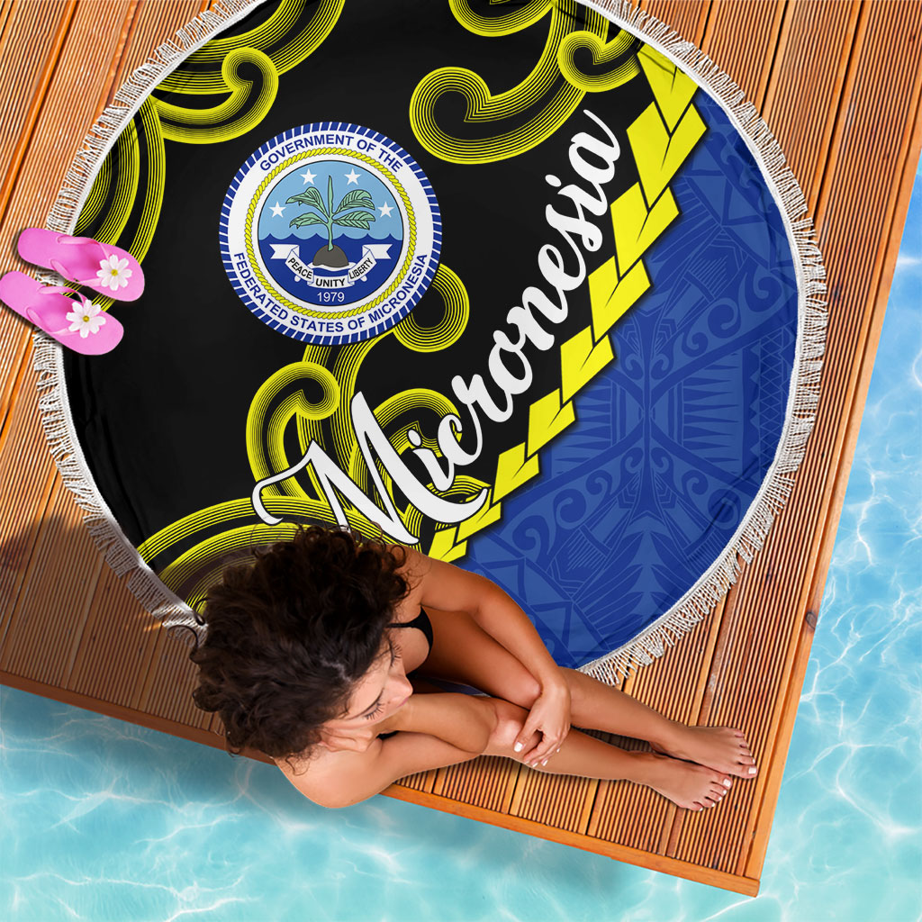 Federated States Of Micronesia FSM Beach Blanket Pacific Islander Tribal Swirl Geometric Pattern