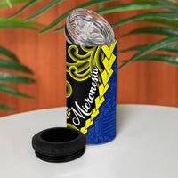 Federated States Of Micronesia FSM 4 in 1 Can Cooler Tumbler Pacific Islander Tribal Swirl Geometric Pattern