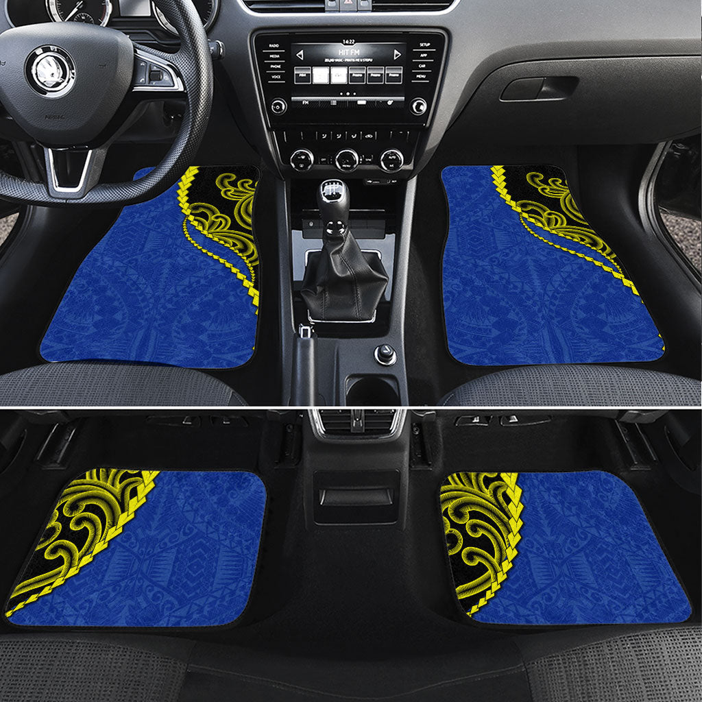 Federated States Of Micronesia FSM Car Mats Pacific Islander Tribal Swirl Geometric Pattern