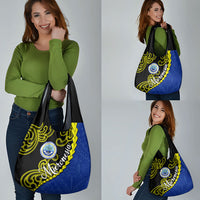 Federated States Of Micronesia FSM Grocery Bag Pacific Islander Tribal Swirl Geometric Pattern