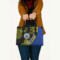 Federated States Of Micronesia FSM Leather Bag Pacific Islander Tribal Swirl Geometric Pattern