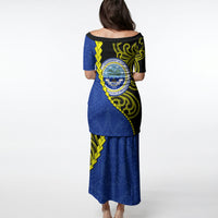 Federated States Of Micronesia FSM Puletasi Pacific Islander Tribal Swirl Geometric Pattern