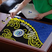 Federated States Of Micronesia FSM Puzzle Pacific Islander Tribal Swirl Geometric Pattern