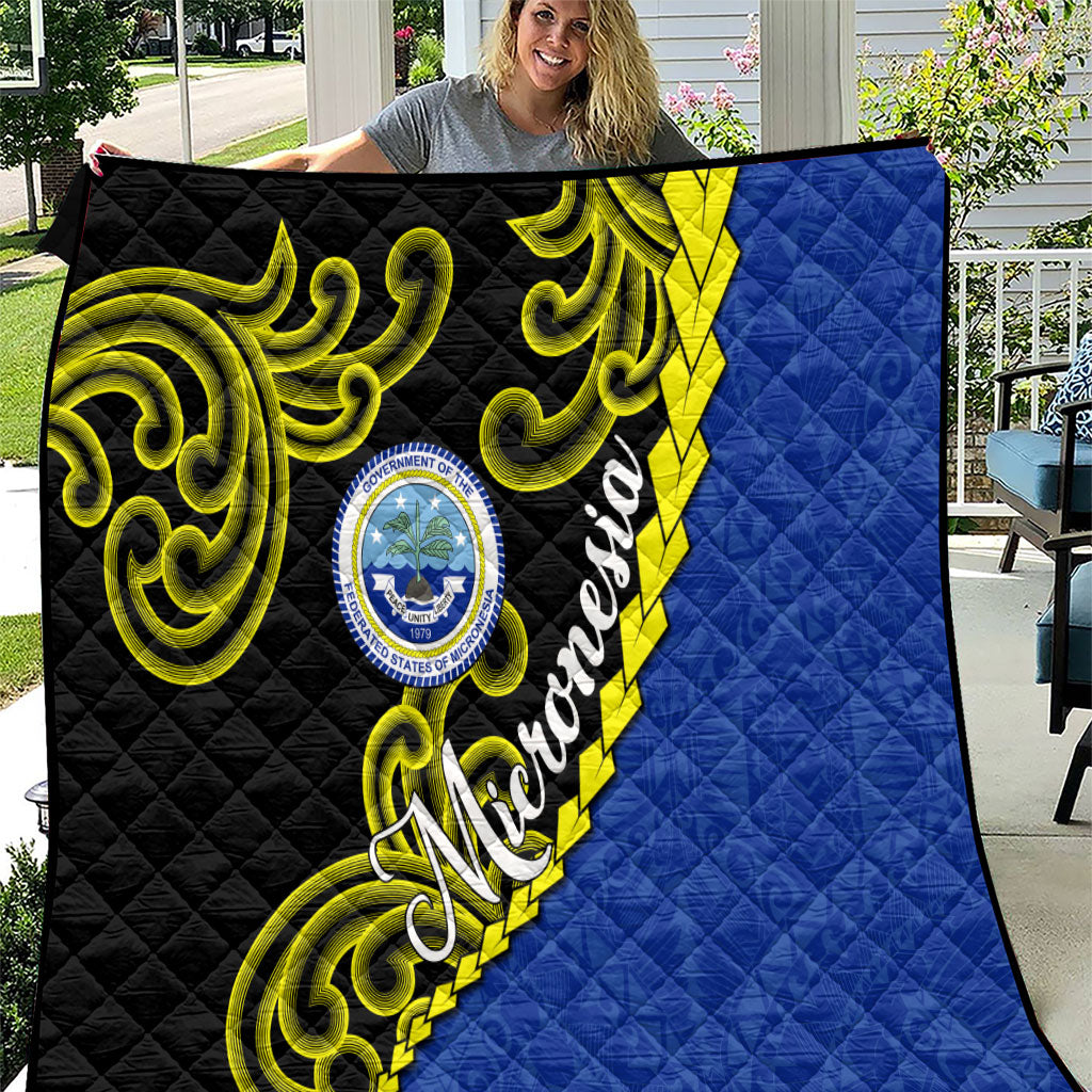 Federated States Of Micronesia FSM Quilt Pacific Islander Tribal Swirl Geometric Pattern