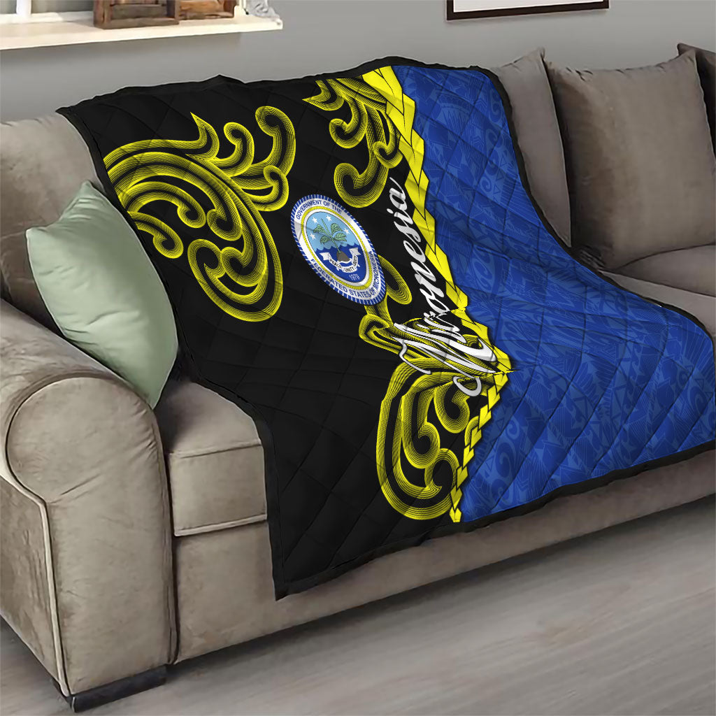 Federated States Of Micronesia FSM Quilt Pacific Islander Tribal Swirl Geometric Pattern