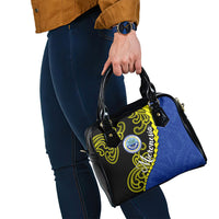 Federated States Of Micronesia FSM Shoulder Handbag Pacific Islander Tribal Swirl Geometric Pattern