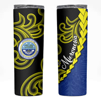 Federated States Of Micronesia FSM Skinny Tumbler Pacific Islander Tribal Swirl Geometric Pattern