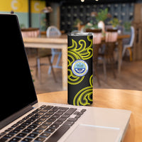 Federated States Of Micronesia FSM Skinny Tumbler Pacific Islander Tribal Swirl Geometric Pattern