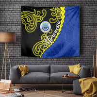 Federated States Of Micronesia FSM Tapestry Pacific Islander Tribal Swirl Geometric Pattern