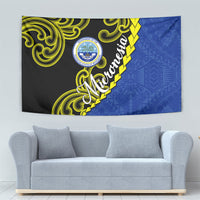 Federated States Of Micronesia FSM Tapestry Pacific Islander Tribal Swirl Geometric Pattern