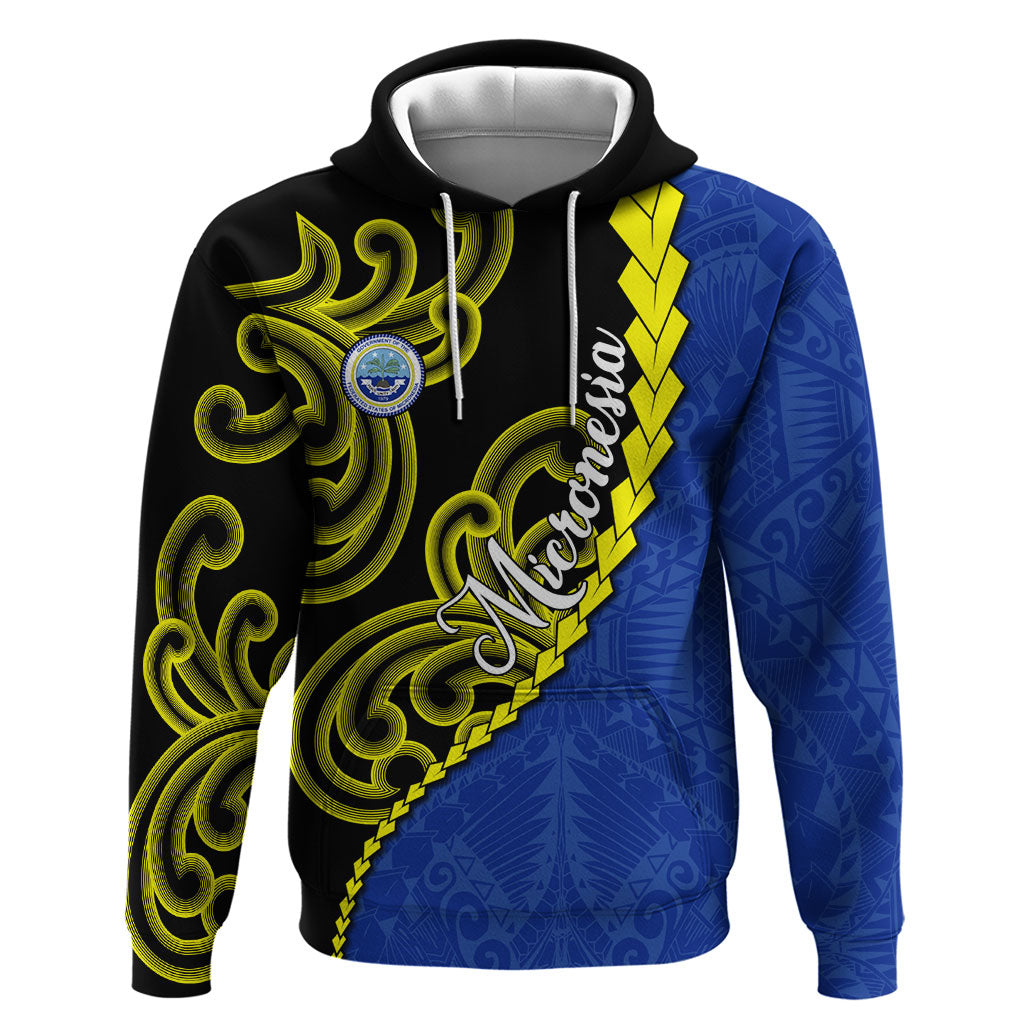 Federated States Of Micronesia FSM Zip Hoodie Pacific Islander Tribal Swirl Geometric Pattern