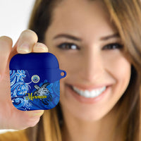Micronesia Sea Turtle AirPods Case Federated States Of Micronesia Tribal Floral Pattern
