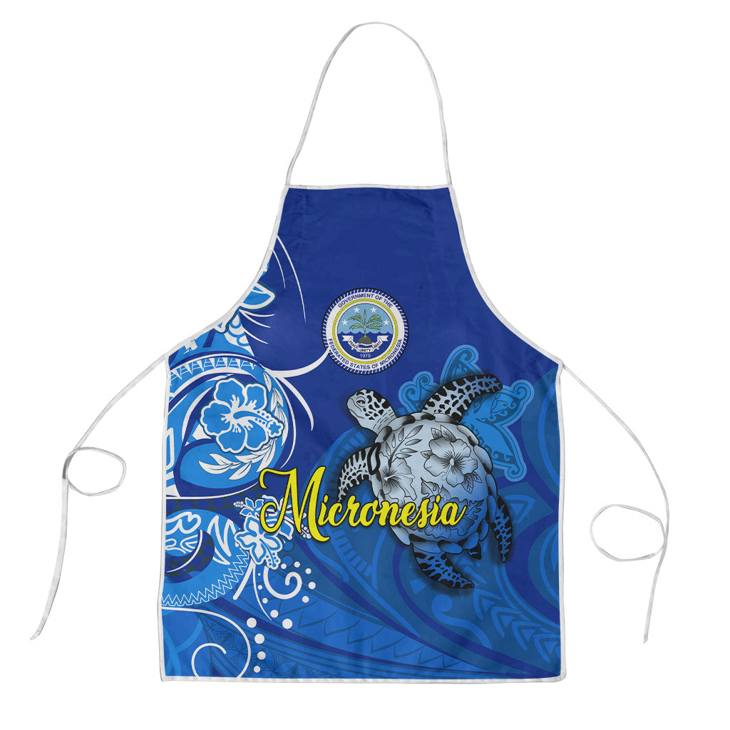 Micronesia Sea Turtle Apron Federated States Of Micronesia Tribal Floral Pattern