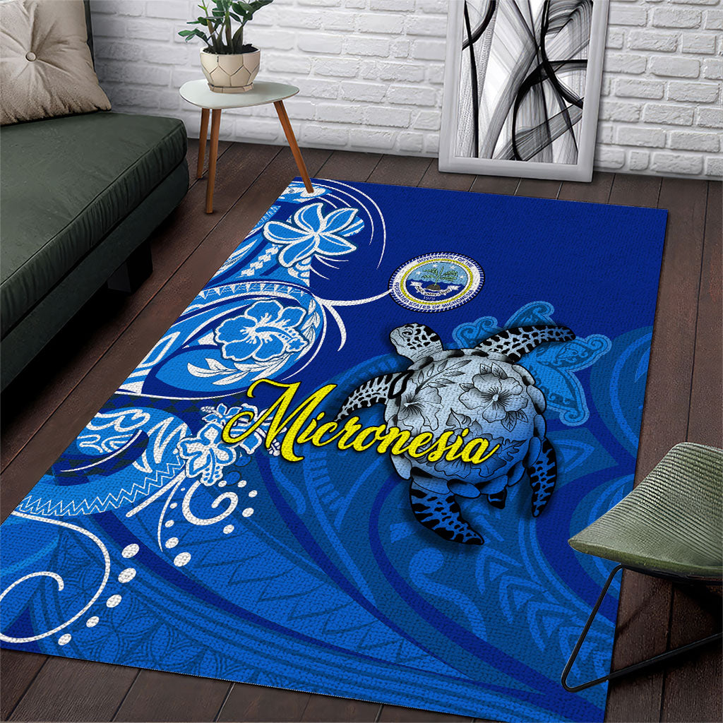 Micronesia Sea Turtle Area Rug Federated States Of Micronesia Tribal Floral Pattern