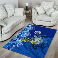 Micronesia Sea Turtle Area Rug Federated States Of Micronesia Tribal Floral Pattern
