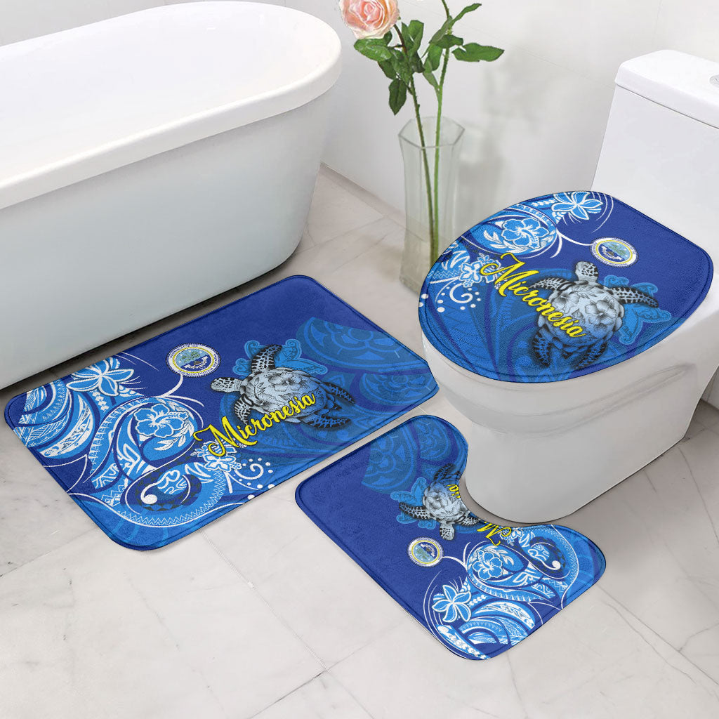 Micronesia Sea Turtle Bathroom Set Federated States Of Micronesia Tribal Floral Pattern