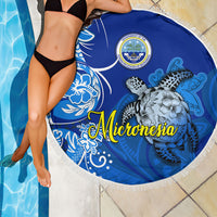 Micronesia Sea Turtle Beach Blanket Federated States Of Micronesia Tribal Floral Pattern