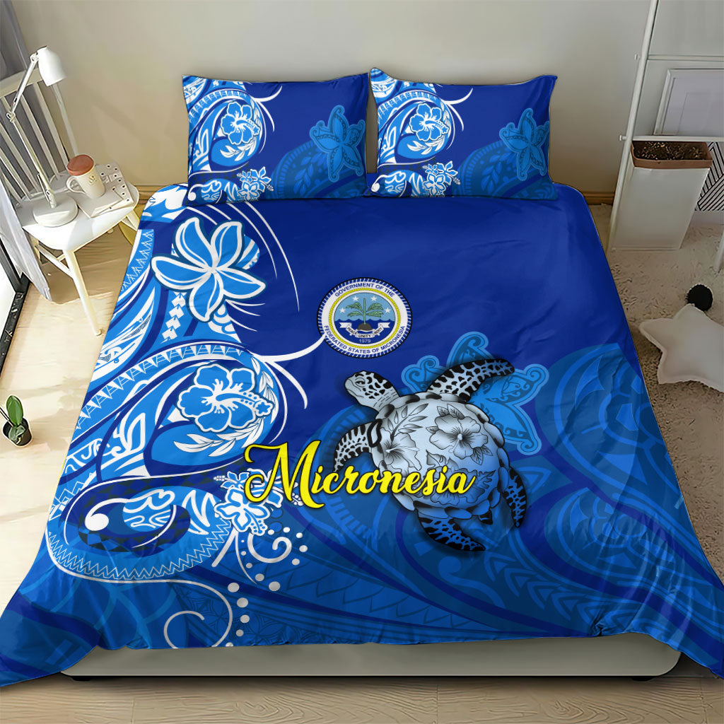 Micronesia Sea Turtle Bedding Set Federated States Of Micronesia Tribal Floral Pattern