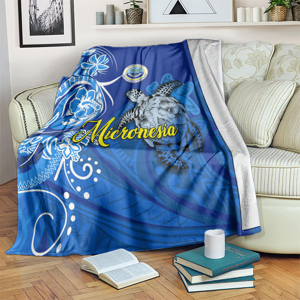 Micronesia Sea Turtle Blanket Federated States Of Micronesia Tribal Floral Pattern